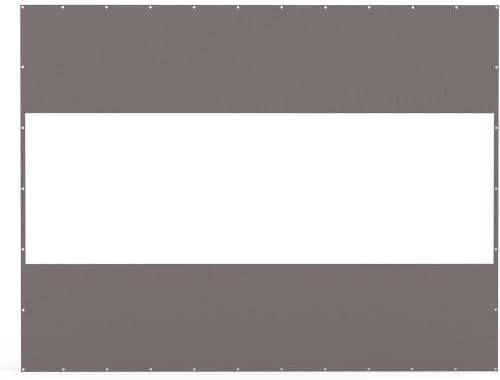 Heavy Duty Outdoor Clear Panel Curtain, 18 oz Waterproof PVC Polyester Curtain, Weather Resistant & Tearproof for Patios, Gazebos, Pergolas, Privacy Screen (8'H x 16'W, Brown)
