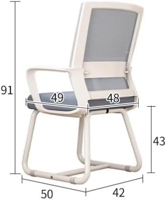 Computer Gaming Chair Breathable Mesh Computer Chair with Arm Support, Comfortable Desk Chairs Office Conference Reception Chair for Adult Working Study(Black and White)