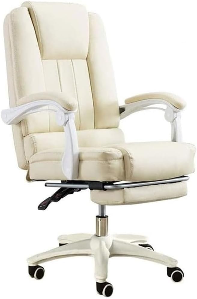 Big and Tall Executive Office Chair with 400 Pound Capacity High Back Leather Comfy Computer Chairs Smooth Swivel Desk Chair with Adjustable Lumbar Support and Footrest