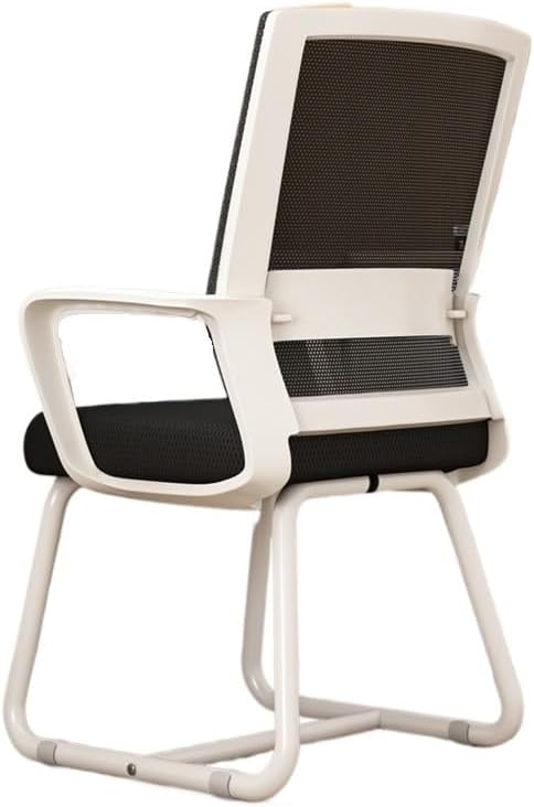 Computer Gaming Chair Breathable Mesh Computer Chair with Arm Support, Comfortable Desk Chairs Office Conference Reception Chair for Adult Working Study(Black and White)