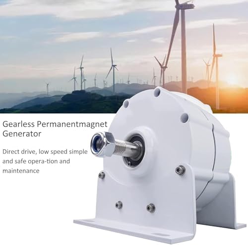 9000W 48V Wind Turbine Generator Kit for Home Use - Horizontal Blades with Controller, Gearless Permanent Magnet Alternator, Low RPM, Efficient Off-Grid Battery Charging