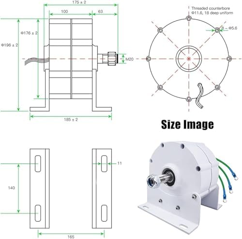 9000W 48V Wind Turbine Generator Kit for Home Use - Horizontal Blades with Controller, Gearless Permanent Magnet Alternator, Low RPM, Efficient Off-Grid Battery Charging