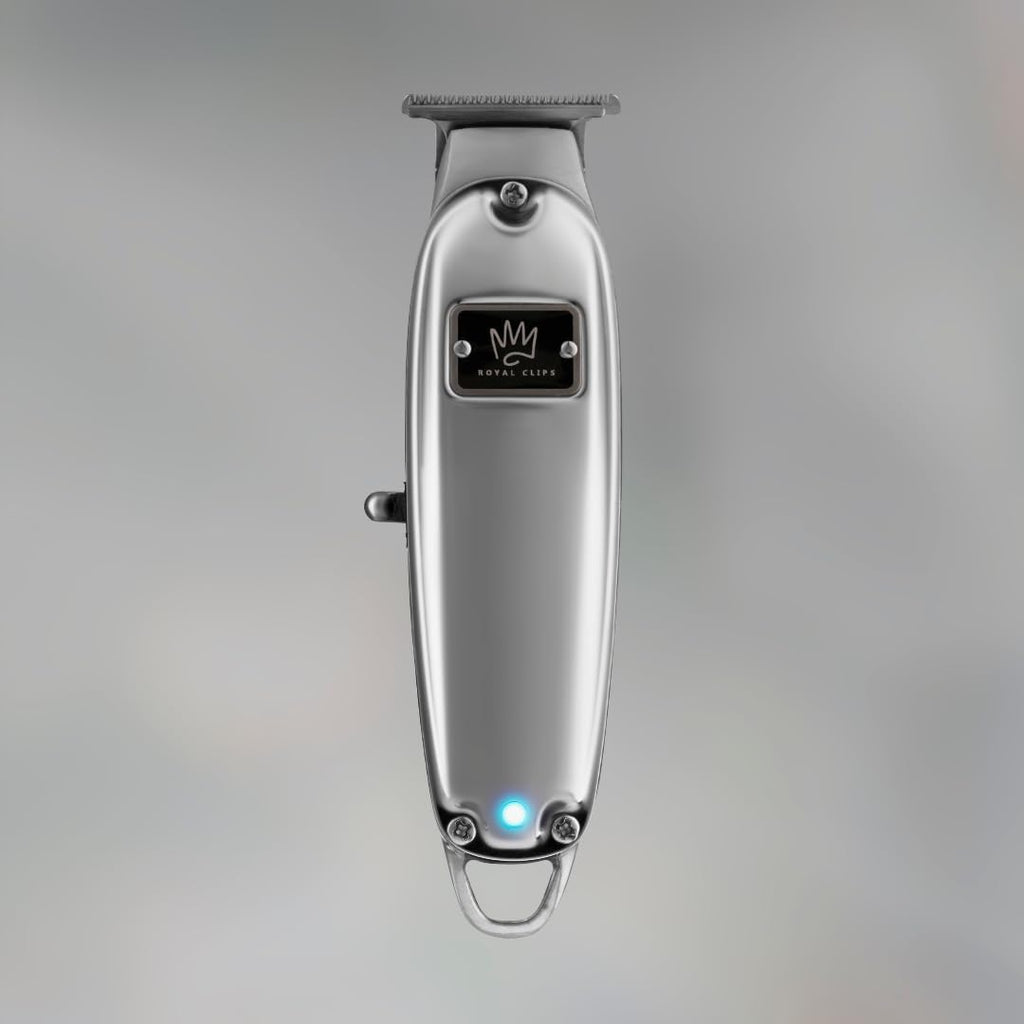 Royal Clips Hair and Beard Fade Kit – Professional Clipper, Trimmer & Foil Shaver Bundle for Men, Complete Haircut Set for Barbers, Home Use & Grooming– Holiday Gift for Men, Fathers, Brothers- Silver
