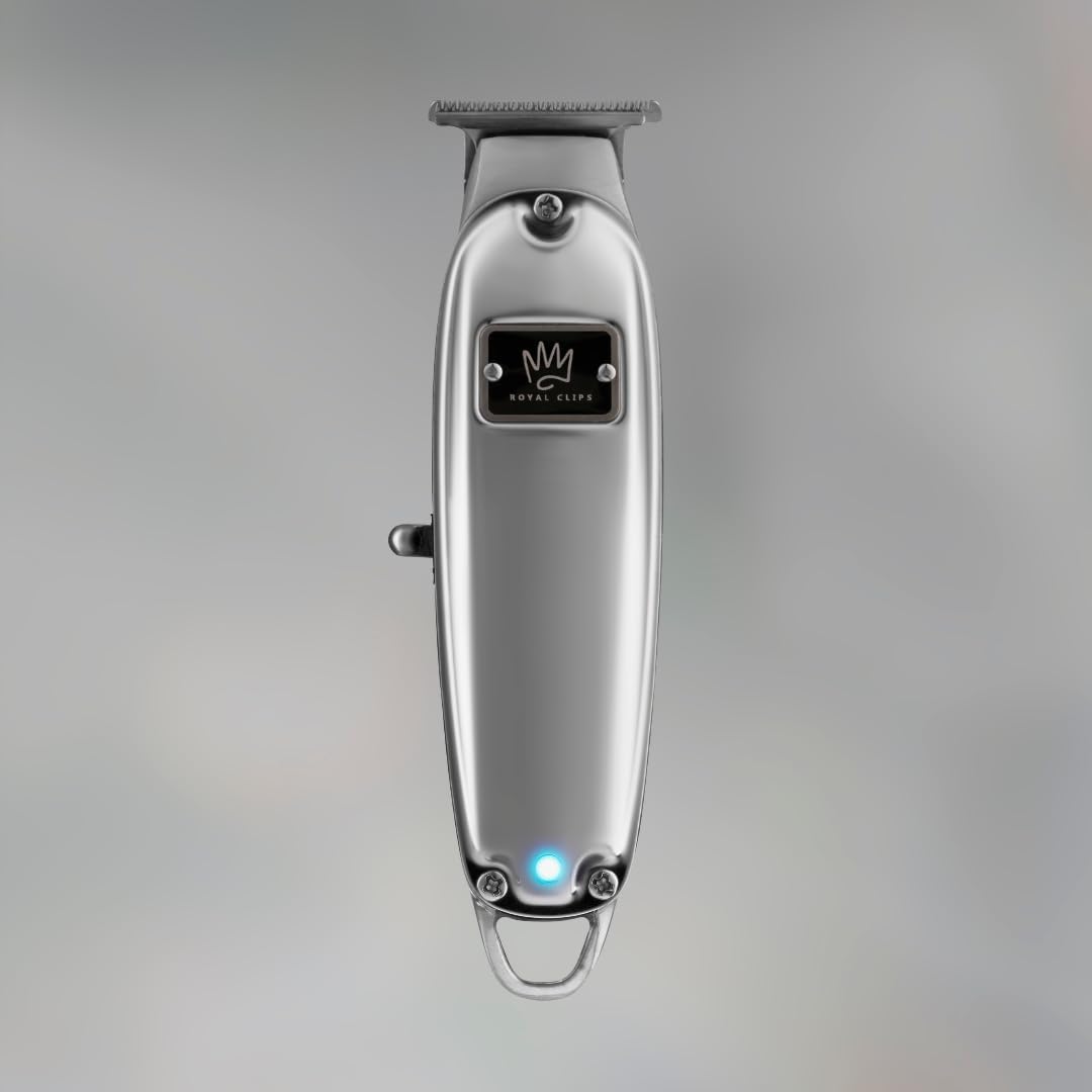 Royal Clips Hair and Beard Fade Kit – Professional Clipper, Trimmer & Foil Shaver Bundle for Men, Complete Haircut Set for Barbers, Home Use & Grooming– Holiday Gift for Men, Fathers, Brothers- Silver