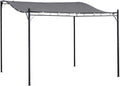 10' x 10' ft Steel Outdoor Pergola Gazebo, Patio Canopy with Weather-Resistant Fabric and Drainage Holes for Backyard, Deck, Garden