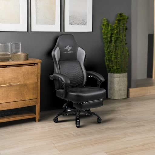 Gaming Chair 400lb Weight Capacity, Ergonomic Video Game Chair with Footrest, Racing Style Computer Chair with Headrest and Lumbar Support