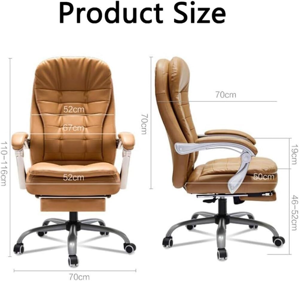 Ergonomic Executive Office Chair Adjustable High Back Comfortable Gaming Chairs Swivel Reclining Computer Desk Chair with Retractable Footrest for Long Hours(Black)