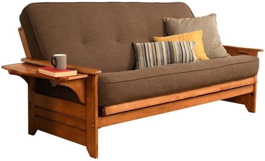 Kodiak Furniture 8' Full Size Spring Futon Mattress Replacement, Sleeper Sofa Bed Mattress, Linen Cocoa, Frame Not Included