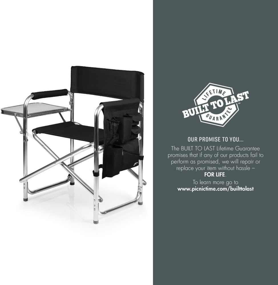 PICNIC TIME NCAA Stanford CardinalSports Chair with Side Table - Beach Chair - Camp Chair for Adults