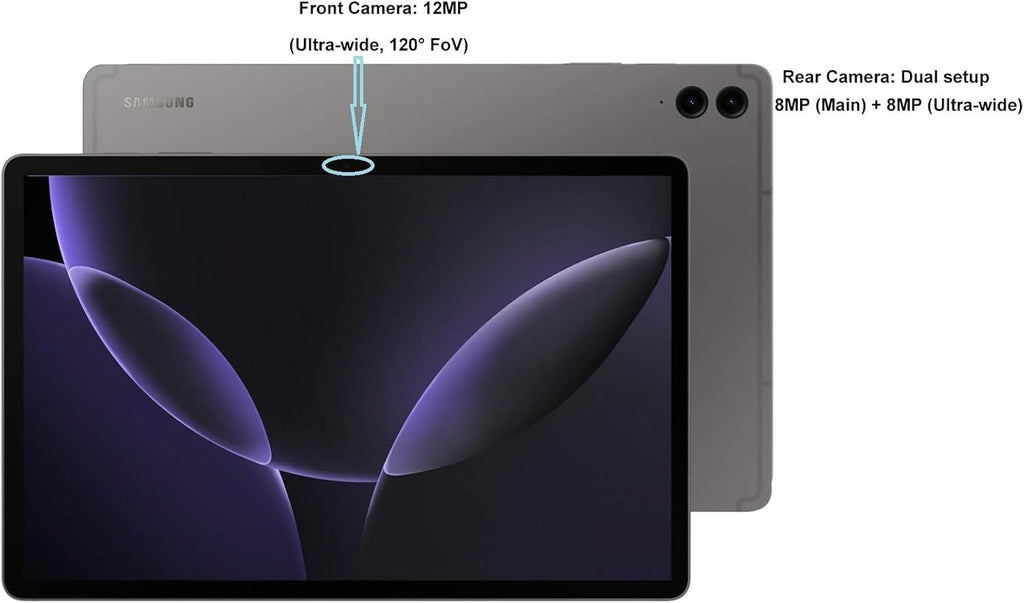 Samsung Galaxy Tab S9 FE+ Plus Android Tablet (12.4' Touchscreen, 8GB RAM, 256GB Storage (128GB+128GB SD Card), Long Battery Life, S Pen, 8MP + 12MP Cameras, Lightweight Design) SM-X610, NA Version