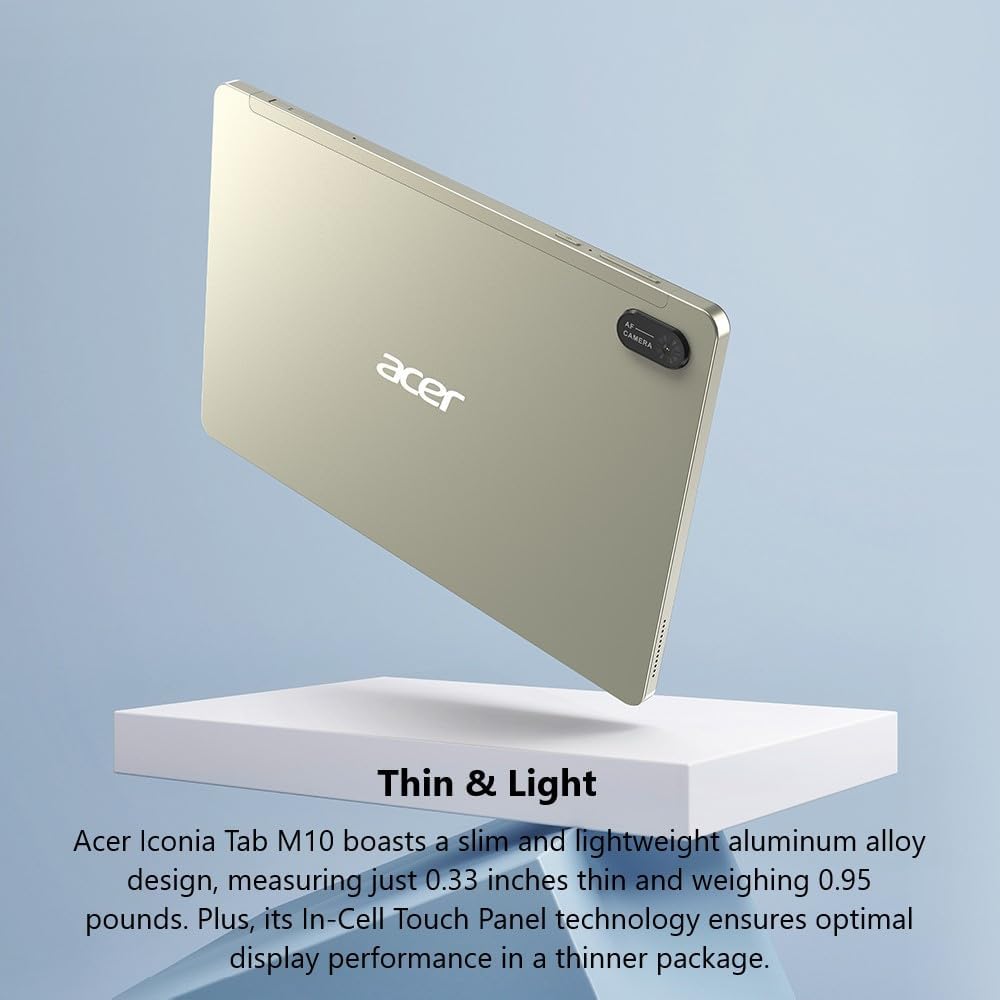 acer Iconia Tab M10 M10-11-K5N0 Tablet | 10.1' 1920 x 1200 IPS Touch | MediaTek MT8183C Octa-Core CPU | 4GB LPDDR4 | 128GB eMMC | WiFi-5 | Front 5MP & Rear 8MP Webcam | Bumper Case | Android 12