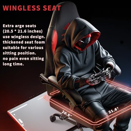 Gaming Chair 400lb Weight Capacity, Ergonomic Video Game Chair with Footrest, Racing Style Computer Chair with Headrest and Lumbar Support