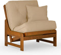 Nirvana Futons Arden Armless Style Chair and Sussex Khaki Microfiber Cushion Set