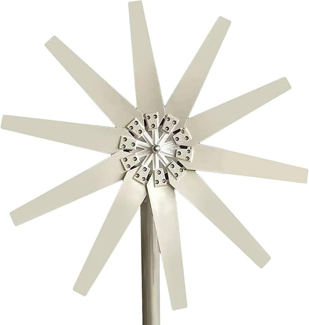 Wind Turbine Generator Kit 10000W, 12V 24V 48V 220V Windmill Generator, 10 Blade Wind Power Generator, Small Free Energy Generator for Home Farm, Mountainous Areas(24V)
