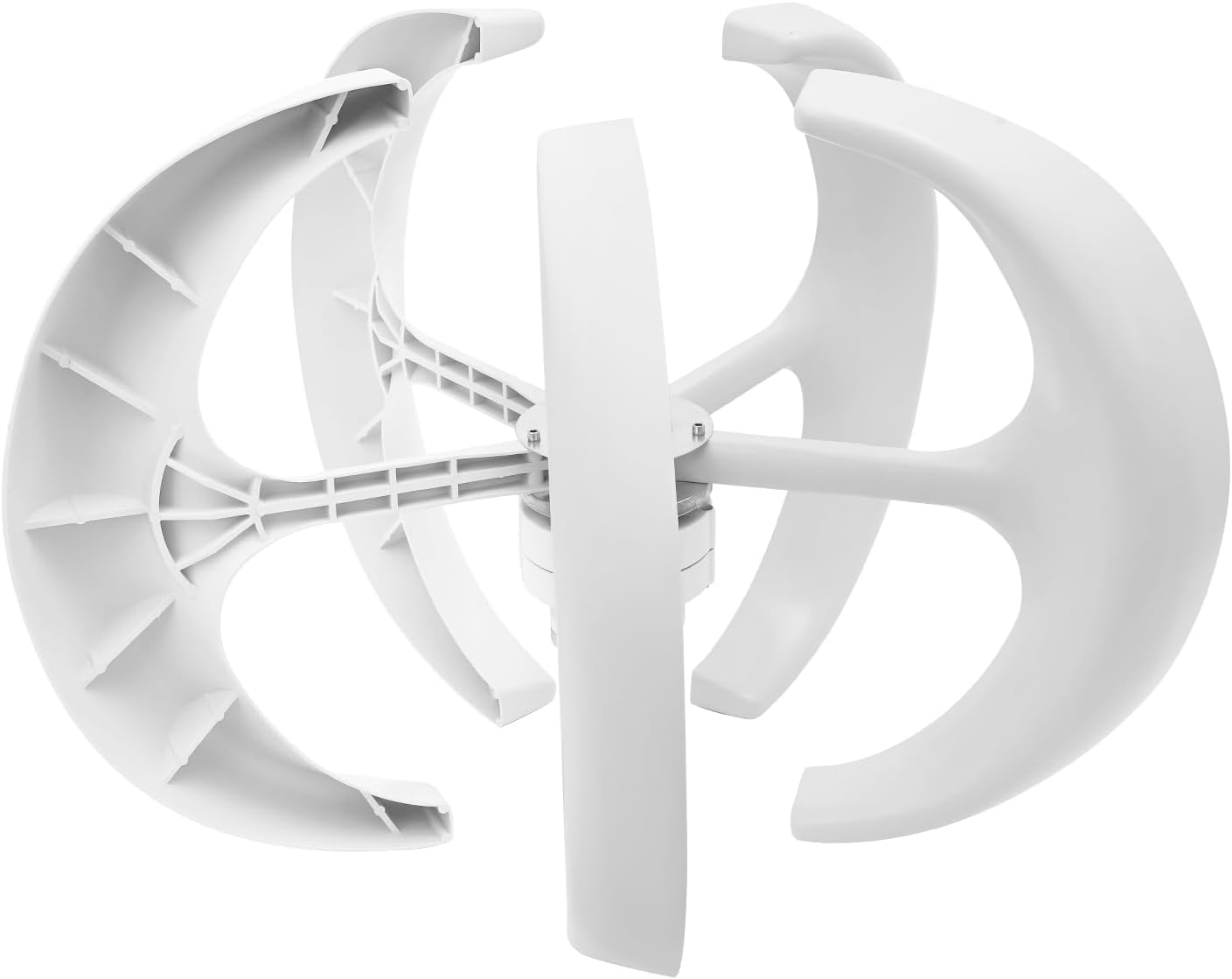 Wind Turbine Generator, 600W 24V 5-Blade Wind Power Generator with Controller, for Boats Farm Home Hybrids Streetlight Use, White