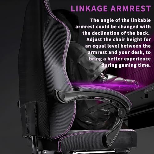 Gaming Chair 400lb Weight Capacity, Ergonomic Video Game Chair with Footrest, Racing Style Computer Chair with Headrest and Lumbar Support