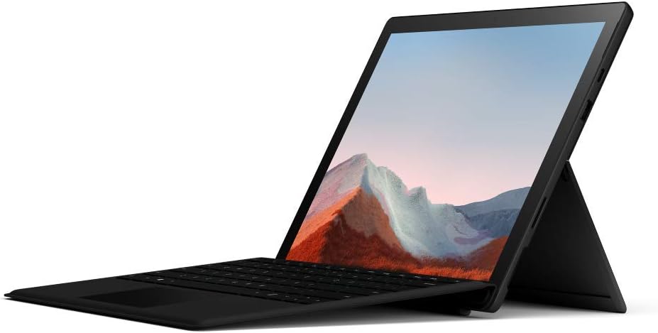 Microsoft Surface Pro 7+ 12.3' Tablet, Intel i7, 16GB Memory, 512GB SSD, Windows 11 PRO, Matte Black (1ND-00016) (Renewed)