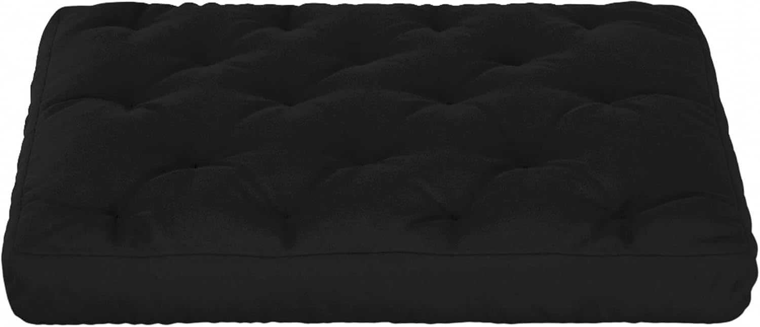 Loosh Home | 10' Full Size Futon Sofa Bed Pocket Coil Foam Mattress - USA Made, Black, Frame Not Included