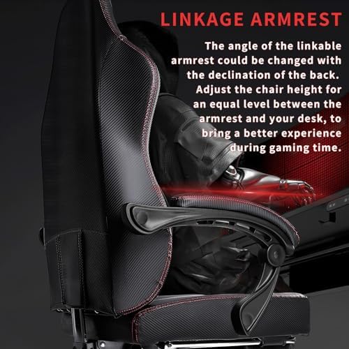 Gaming Chair 400lb Weight Capacity, Ergonomic Video Game Chair with Footrest, Racing Style Computer Chair with Headrest and Lumbar Support