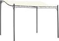 10' x 10' Steel Outdoor Pergola Gazebo, Patio Canopy with Weather-Resistant Fabric and Drainage Holes for Backyard Pool Deck Garden (Cream White)