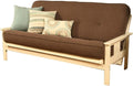 Pemberly Row 8' Full Size Spring Futon Mattress Replacement, Linen Sleeper Sofa Bed Mattress, Cocoa Brown-Frame Not Included