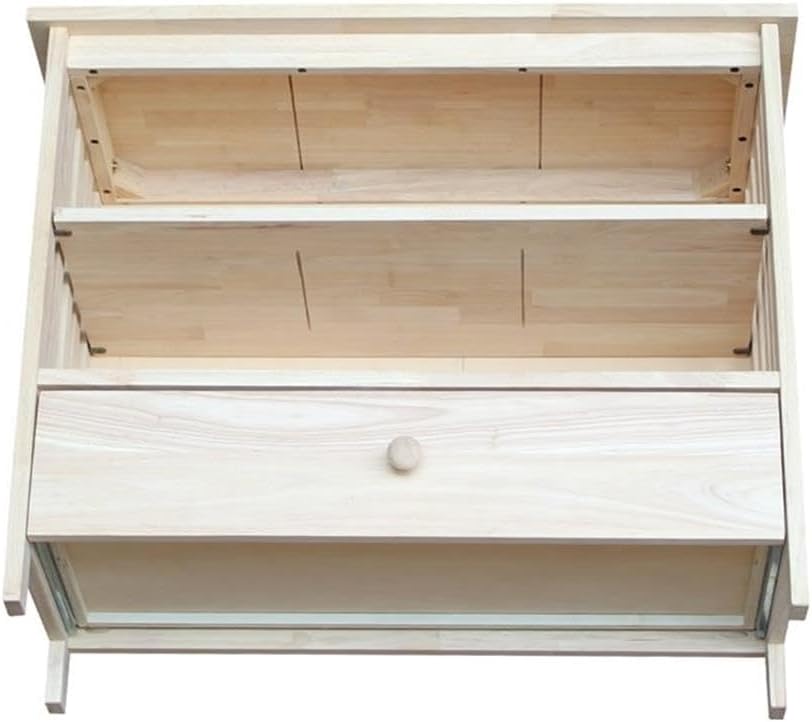 IC International Concepts, Mission Corner Enteinment / TV Stand, Solid Real Wood, Sturdy Parawood,35 X 24 X 29, Minimum Assembly, DIY, Paint or Stain in Any Color, Unfinished