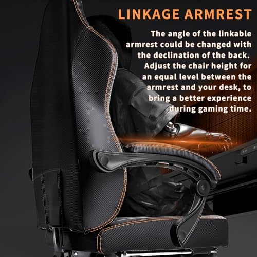 Gaming Chair 400lb Weight Capacity, Ergonomic Video Game Chair with Footrest, Racing Style Computer Chair with Headrest and Lumbar Support