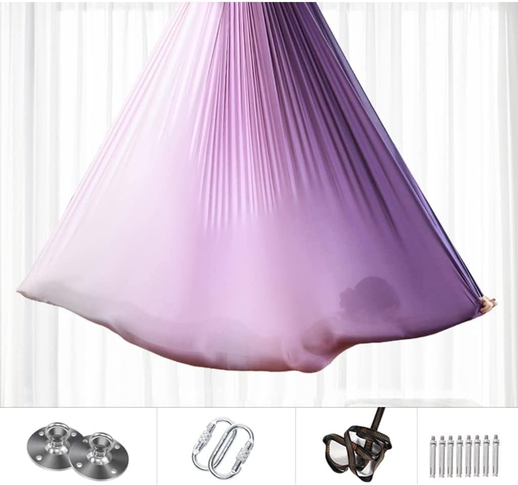 LJYT Sensory Swing Chair Hanging Seat Aerial Flying Yoga Hammock Sensory Hammock for Kids Or Adults Tree Rope Therapy (Color : B)