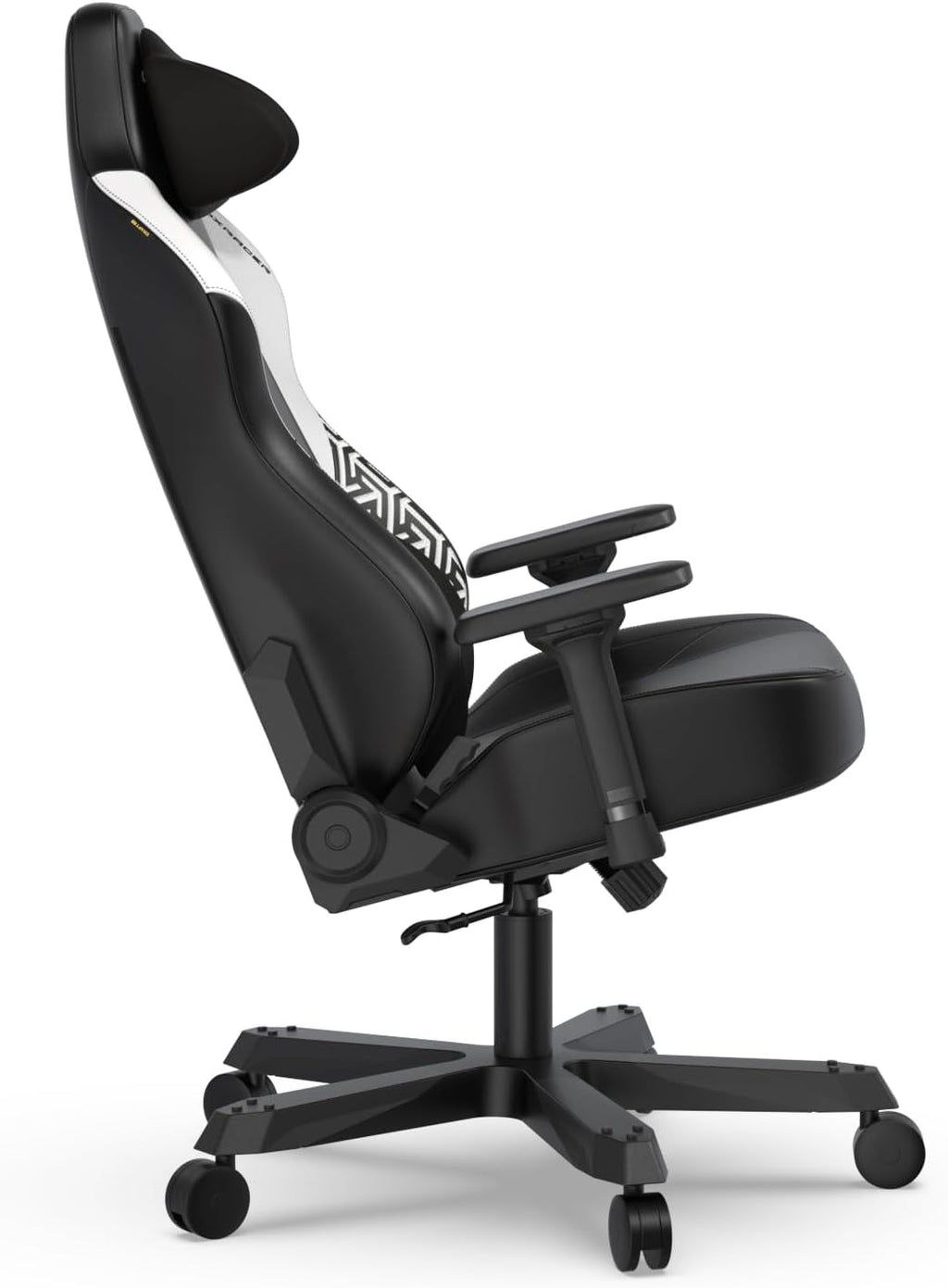 DXRacer Tank XXL Ergonomic Video Gaming Chair for Adults, Office Reclining Computer Chair with Magnetic Head Pillow and Lumbar Support, Racing Style Height Adjustable (EPU Leatherette, Black White)