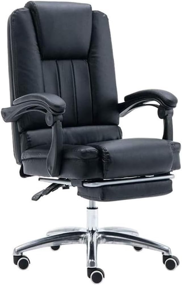 Big and Tall Executive Office Chair with 400 Pound Capacity High Back Leather Comfy Computer Chairs Smooth Swivel Desk Chair with Adjustable Lumbar Support and Footrest