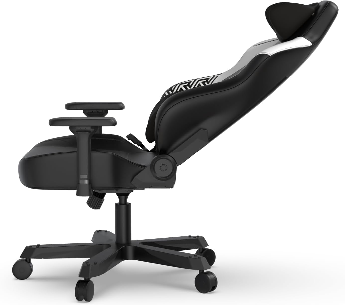 DXRacer Tank XXL Ergonomic Video Gaming Chair for Adults, Office Reclining Computer Chair with Magnetic Head Pillow and Lumbar Support, Racing Style Height Adjustable (EPU Leatherette, Black White)