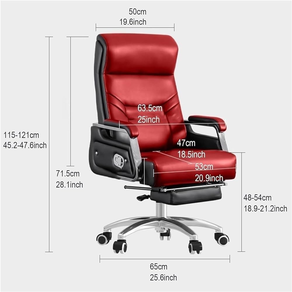 Big and Tall Executive Office Chair 400LBS Capacity Wide Seat High Back Computer Chair Comfortable Leather Desk Chairs with Adjustable Backrest and Armrests