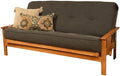 Pemberly Row 8' Full Size Spring Futon Mattress Replacement, Linen Sleeper Sofa Bed Mattress, Charcoal Gray-Frame Not Included