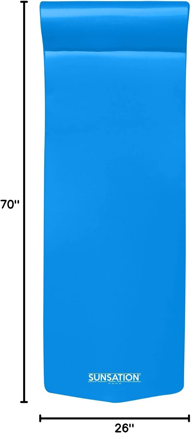 TRC Recreation Sunsation Thick Foam Pool Float Lounger w/Headrest for Lounging & Sunbathing in Swimming Pools, Beaches & Lakes