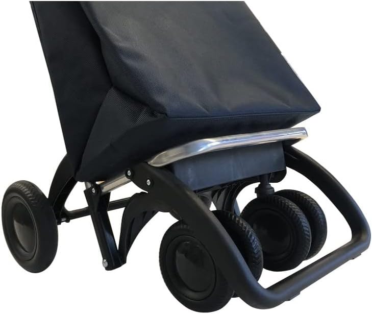 ROLSER I-Max Tweed 4 Wheel 2 Swivelling Foldable Shopping Trolley - Blue