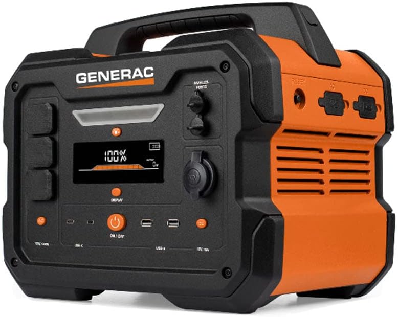 Generac GB1000 1086Wh Portable Power Station with Generac 8031 Charge Enhancer 200W Charger