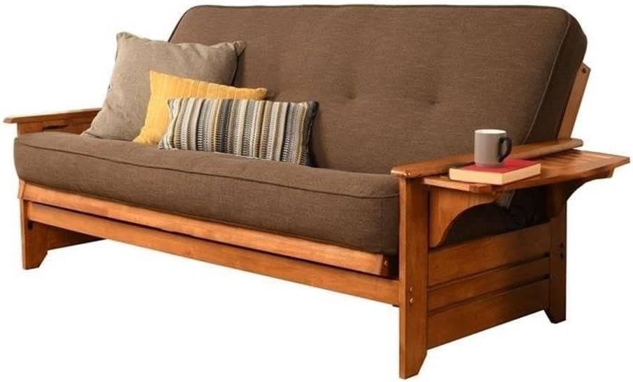 Kodiak Furniture 8' Full Size Spring Futon Mattress Replacement, Sleeper Sofa Bed Mattress, Linen Cocoa, Frame Not Included