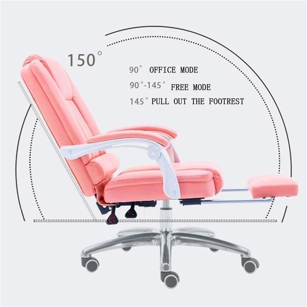 Big and Tall Executive Office Chair with 400 Pound Capacity High Back Leather Comfy Computer Chairs Smooth Swivel Desk Chair with Adjustable Lumbar Support and Footrest