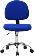 Computer Chairs for Adults Back Support Bearing 400 Lbs No Arms Liftable Swivel Chair Breathable Ergonomic Mesh Office Chair Comfortable Chair for Home, Bedroom, Study(Blue)