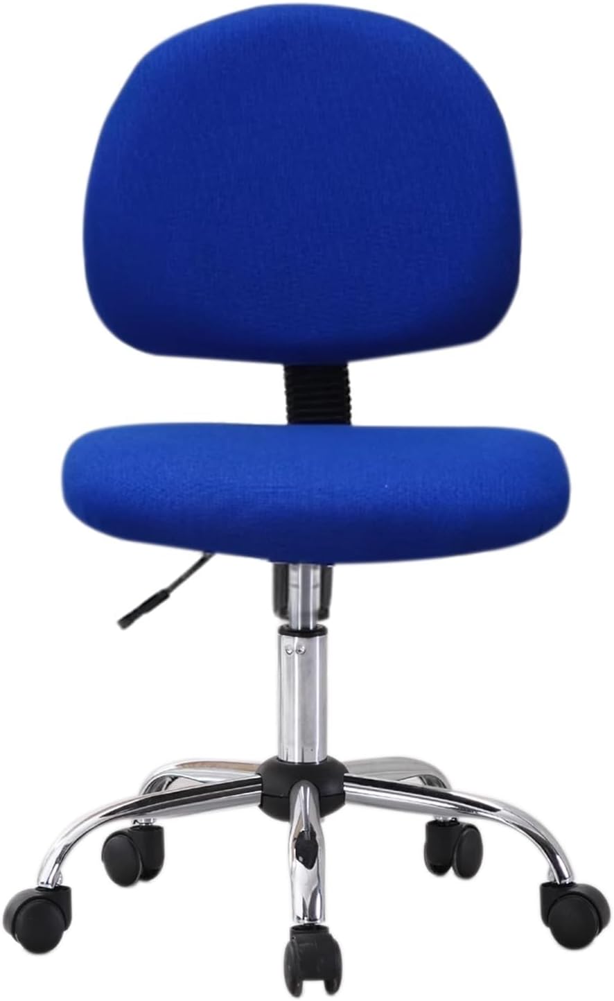 Computer Chairs for Adults Back Support Bearing 400 Lbs No Arms Liftable Swivel Chair Breathable Ergonomic Mesh Office Chair Comfortable Chair for Home, Bedroom, Study(Blue)