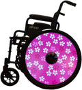 Designer Grad Gifts 20 inches Wheelchair Wheel Accessories, Waterproof Wheels Accessories, Easy Install/Remove, Lightweight, for Kids and Adults (Cherry Blossom)
