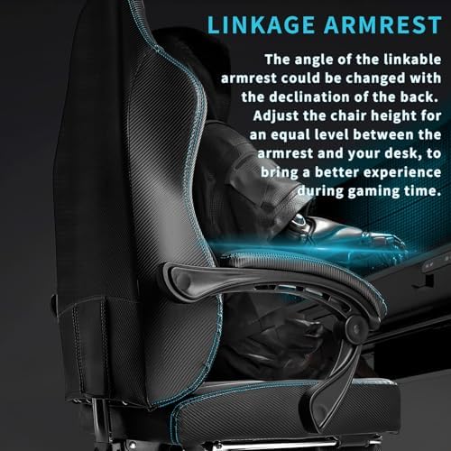 Gaming Chair 400lb Weight Capacity, Ergonomic Video Game Chair with Footrest, Racing Style Computer Chair with Headrest and Lumbar Support