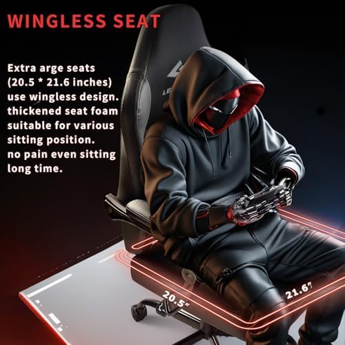 Gaming Chair 400lb Weight Capacity, Ergonomic Video Game Chair with Footrest, Racing Style Computer Chair with Headrest and Lumbar Support