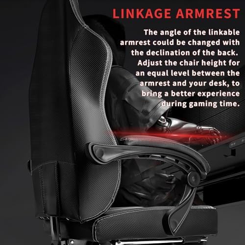 Gaming Chair 400lb Weight Capacity, Ergonomic Video Game Chair with Footrest, Racing Style Computer Chair with Headrest and Lumbar Support