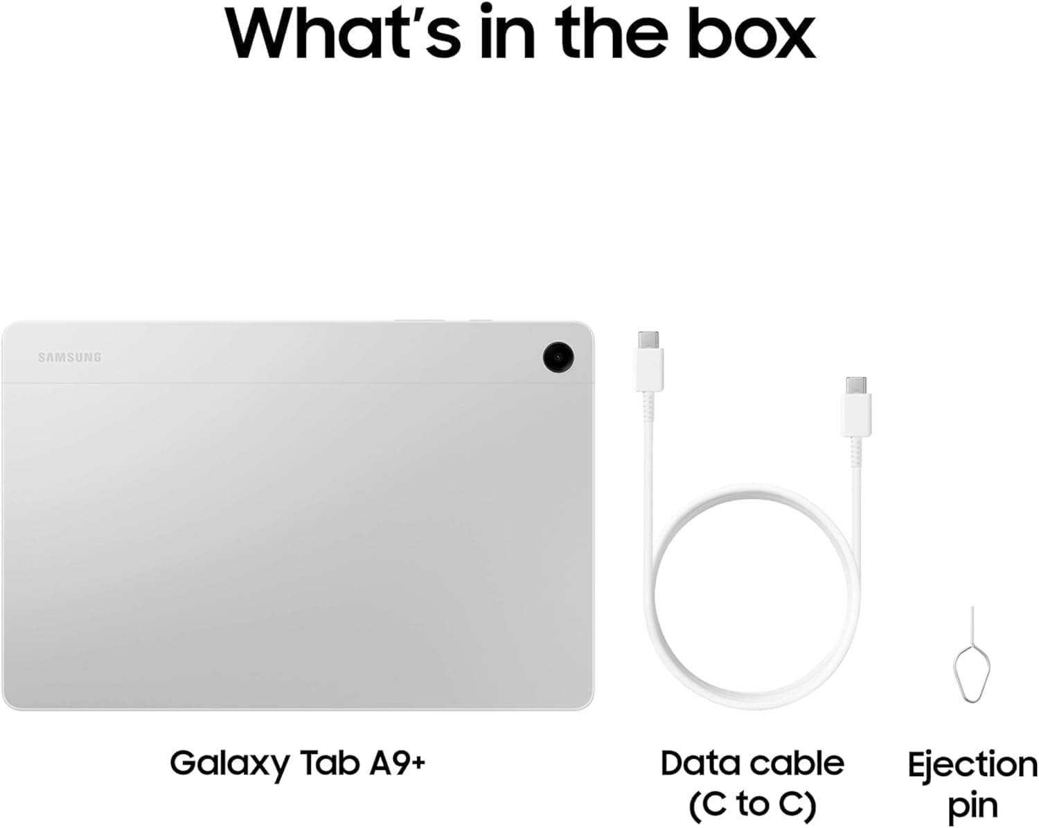 Samsung Galaxy Tab A9+ Plus 5G SM-X216B 128GB 8GB WiFi + 5G LTE Cellular Factory Unlocked GSM Tablet - International Version (Silver)