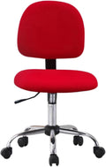 Computer Chairs for Adults Back Support Bearing 400 Lbs No Arms Liftable Swivel Chair Breathable Ergonomic Mesh Office Chair Comfortable Chair for Home, Bedroom, Study(Red)
