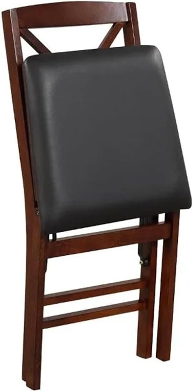 Thick Upholstered Kitchen Chairs 1pcs Foldable Kitchen Dining Chairs with Padded Seat Solid Wood Frame Max Load 400Lbs