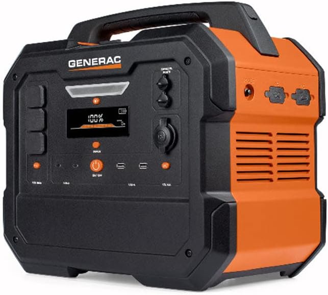 Generac 8026 GB2000 2106Wh Portable Power Station with Generac GS100 100-Watt Solar Panel