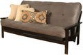 Pemberly Row 7' Full Size Futon Mattress Replacement, Suede Fabric Sleeper Sofa Bed Mattress, Cotton and Foam Construction, Grey-Frame Not Included