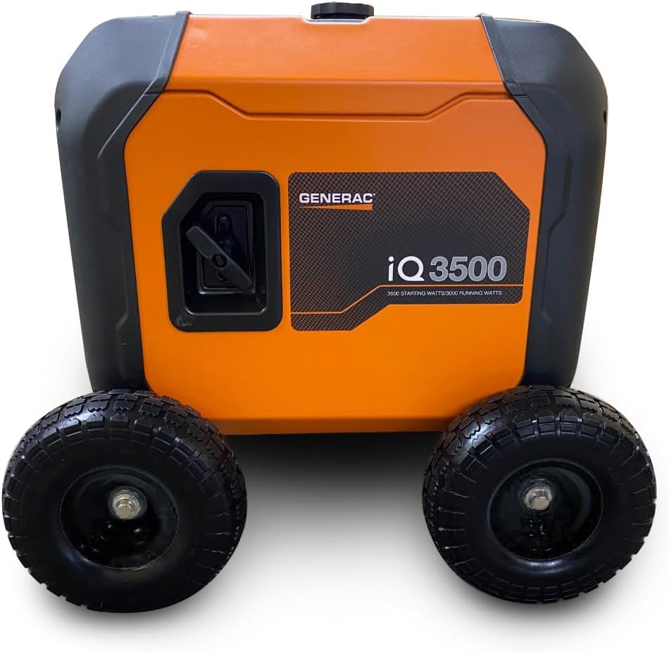 All Terrain Wheel Kit, Fits Generac iQ3500 Generator, Solid Never Flat Tires